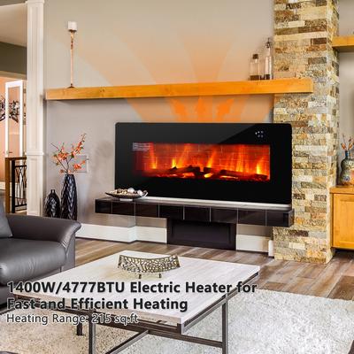 42 Inch Wall Mounted Freestanding Electric Fireplace, Realistic Flame Effect, Remote Control, & Overheat Protection 42 Inch Wall Mounted Freestanding Electric Fireplace, Realistic Flame Effect, Remote Control, & Overheat Protection