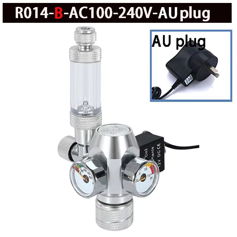 DIY Aquarium CO2 Regulator Kit With Electromagnetic Valve & Bubble Counter Precise CO2 Control For Fish Tanks r104 b au Plug g3 4