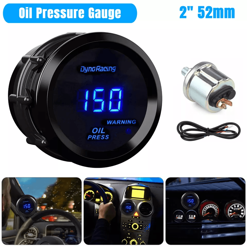 Universal LED Digital Oil Pressure Gauge Meter With Sensor Kit, Car Truck Automotive High Precision Display Universal LED Digital Oil Pressure Gauge Meter With Sensor Kit, Car Truck Automotive High Precision Display