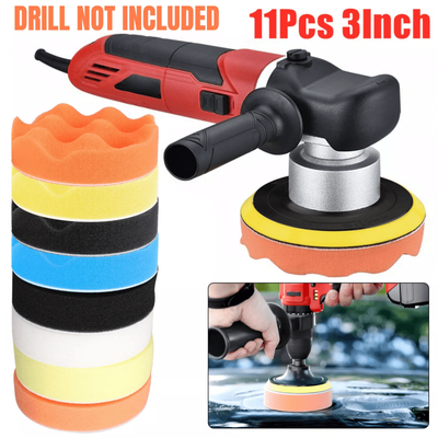 Car Buffing Pads Polishing Buffer Sponge Waxing Foam Kit For Drill, Multi Use Auto Detailing Set With Wool & Foam Pads Car Buffing Pads Polishing Buffer Sponge Waxing Foam Kit For Drill, Multi Use Auto Detailing Set With Wool & Foam Pads