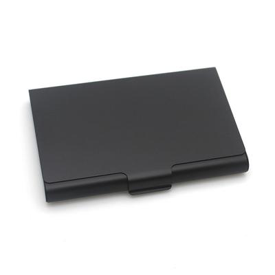 Aluminum Alloy Business Card Case, Metal Name Card Holder & ID Wallet Credit Card Storage Box For Men black