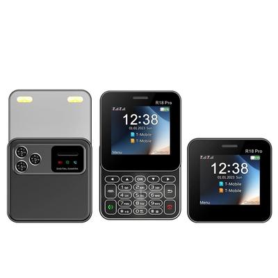 Mini Slider Phone With Rotating Screen Dual SIM Flashlight And Magic Voice Feature black