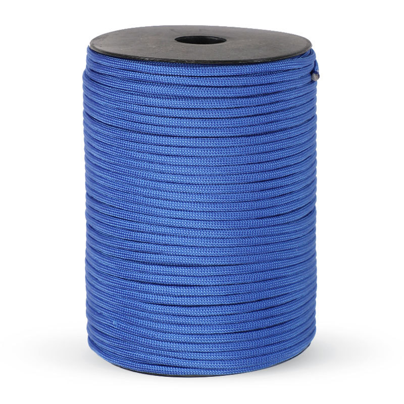 Ultra Strong 9 Core Paracord Rope 4mm Military Grade Survival Cord For Camping, DIY Tent Lanyard Strap & Emergency Use blue 50m