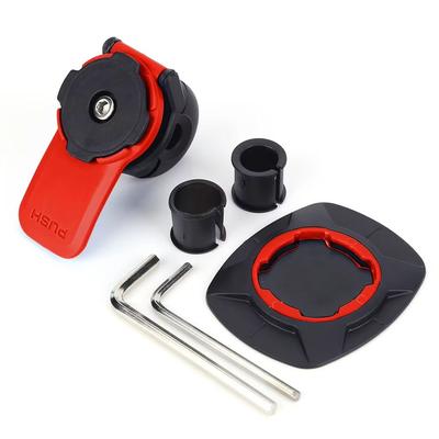 Shockproof Motorcycle & Bike Phone Holder 360 Rotating Handlebar Mount With Quad Lock & GPS Support set E