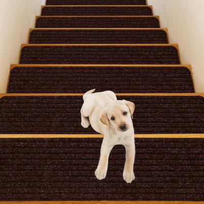 15 Piece 30" X 8" Slip Resistant Soft Stair Treads Carpet, Non Slip Step Mats For Wooden & Hardwood Stairs 15 Piece 30" X 8" Slip Resistant Soft Stair Treads Carpet, Non Slip Step Mats For Wooden & Hardwood Stairs