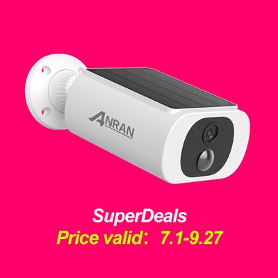 2K Outdoor Solar Security Camera, Wireless WiFi, Built In Battery, Human Detection, Flash Alarm & Night Vision two Solar Camera