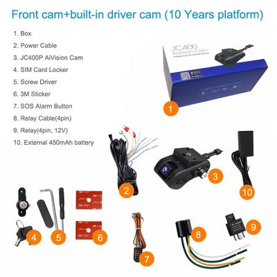 4G Dual Dash Cam With GPS Tracking And Live Streaming DVR Car Camera 10 Years Free App with 128g Tf Card