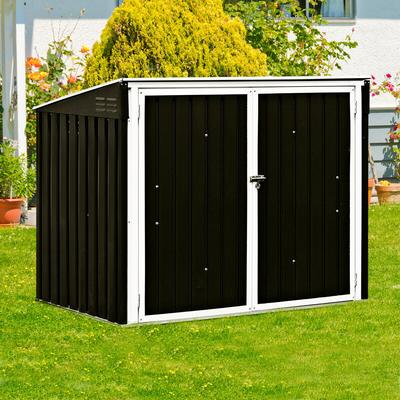 Outdoor Garbage Can Storage Shed,Horizontal Galvanized Steel Shed With Hydraulic Lid Outdoor Garbage Can Storage Shed,Horizontal Galvanized Steel Shed With Hydraulic Lid