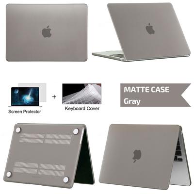 Protective Laptop Case For MacBook Air M1 Chip & Pro matte Gray m2 M3 M4 Air 15 In