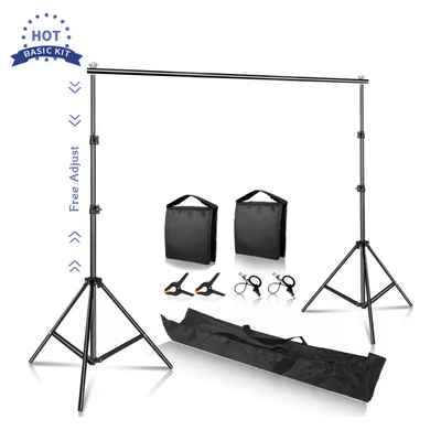 Adjustable Photography Backdrop Stand For Studio And Event Backgrounds With Telescopic Support 2600x3000 normal Kit 2