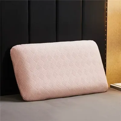 Natural Latex Pillow For Neck Pain Relieve, Comfortable Sleep Orthopedic Pillows, Breathable Cervical Health Care Pillow pink 60x40cm 50d