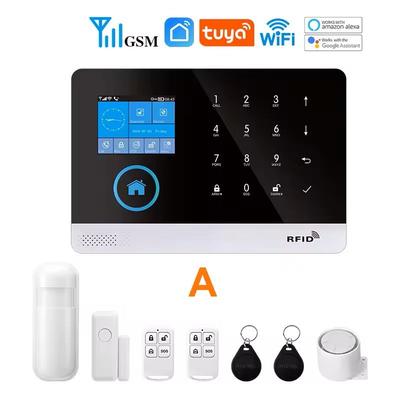 Smart WiFi GSM Home Alarm System With Motion Sensor And App Control For Alexa basic Kit A au Plug