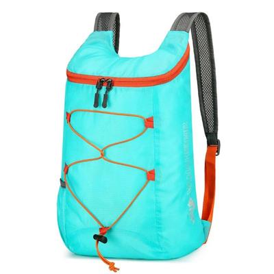 Ultra Lightweight Camping & Hiking Folding Sports Backpack, Waterproof Nylon Outdoor Multifunctional Fitness Bag sky Blue