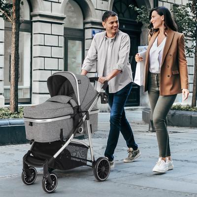 Reversible Seat Baby Stroller 2 In 1 Convertible Travel System With Shockproof Wheels & One Hand Fold Reversible Seat Baby Stroller 2 In 1 Convertible Travel System With Shockproof Wheels & One Hand Fold