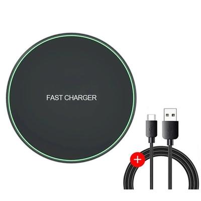 30W Fast Wireless Charger Pad, Qi Certified Charging Station For IPhone 15 14 13, Samsung S23 S22, Xiaomi & Huawei black With Cable