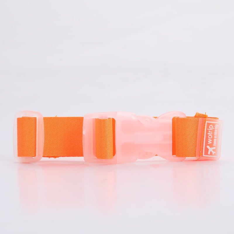 Colorful Adjustable Nylon Baggage Straps With Secure Buckle Travel Luggage Belt orange