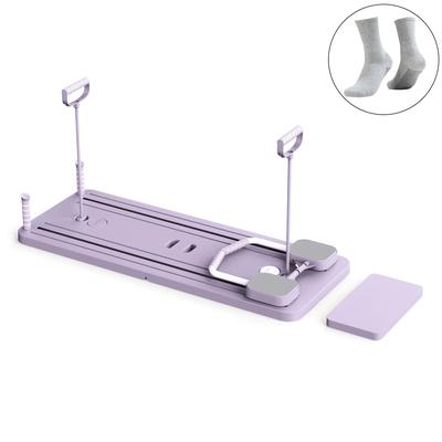 Multifunctional Ab Exercise Board, Home Pilates Reformer For Core, Abs & Strength Training With Smart Timer & Foldable purple Proyoga Socks
