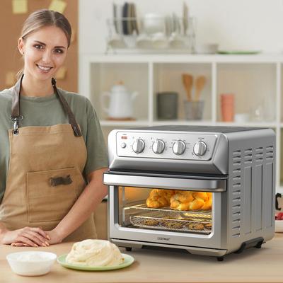 21.5 Quart 1800W Air Fryer Toaster Oven, Large Countertop Convection Oven With Recipe Guide 21.5 Quart 1800W Air Fryer Toaster Oven, Large Countertop Convection Oven With Recipe Guide