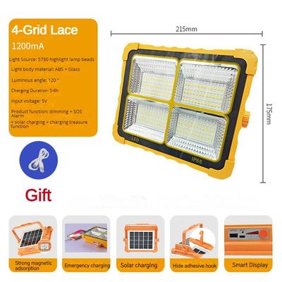 High Powered Solar Camping Lantern 20000mAh LED Tent Light, Magnetic Flashlight & Emergency Power Bank 4gird 1200ma
