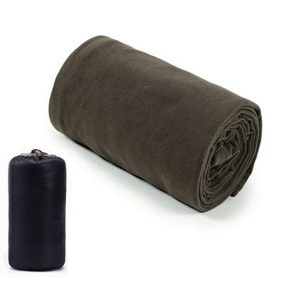 Ultra Light Fleece Sleeping Bag Liner, Portable Polar Travel Sheet For Camping & Backpacking gray