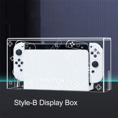 GAMINJA Clear Dust Cover For Nintendo Switch & OLED, Acrylic Protective Case & Display Box style b