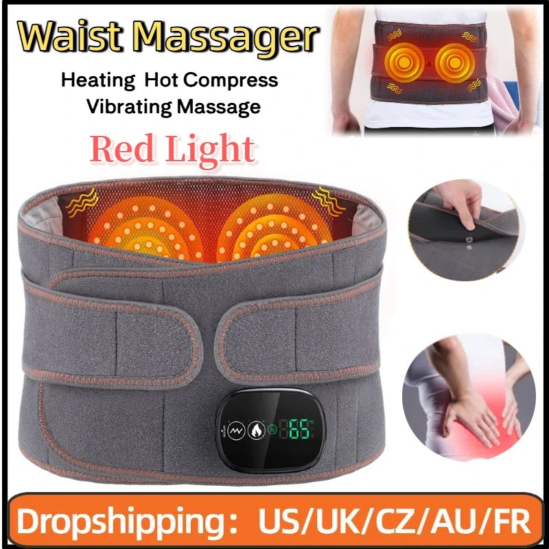 Inflatable Waist Belt Lumbar Decompression Back Brace With Heated Vibration Massage & Airbag Support For Posture Correct abdominal Health