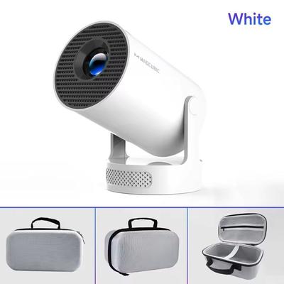 Android Portable Projector 4K Dual WiFi Bluetooth Cinema hy300 New White Bag us