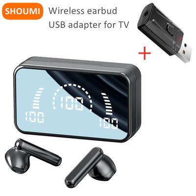 TWS Bluetooth Wireless TV Earbud Headset With Mic, USB Adapter, 9D Stereo Sound, CVC Noise Cancelling, Charging TWS Bluetooth Wireless TV Earbud Headset With Mic, USB Adapter, 9D Stereo Sound, CVC Noise Cancelling, Charging
