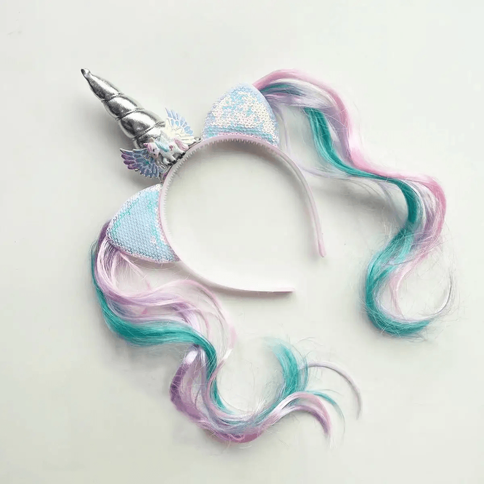 Unicorn Birthday Headband For Girls Colorful Hair Accessory For Parties & Baby Showers 3