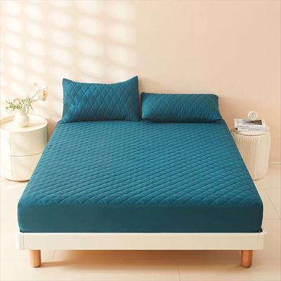 3D Air Fabric Thick Mattress Cover, Waterproof Mattress Protector, Soft & Breathable Fitted Bed Sheet For Queen Size dark Green twin