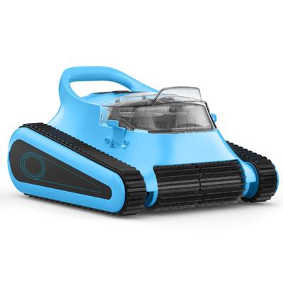 Cordless Robotic Cleaner For Inground Pools, Battery Waterline Cleaning Vacuum With Auto Dock & Dual blue