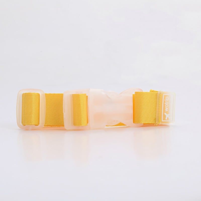 Colorful Adjustable Nylon Baggage Straps With Secure Buckle Travel Luggage Belt yellow