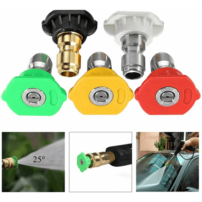 Pressure Washer Spray Tips Nozzles High Power Kit Pack, Quick Connect Set For Power Washers, Car, Roof & Outdoor Use Pressure Washer Spray Tips Nozzles High Power Kit Pack, Quick Connect Set For Power Washers, Car, Roof & Outdoor Use