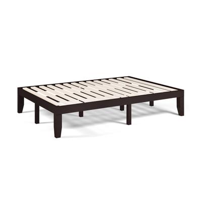 Full Size Rubber Wood Platform Bed Frame With Strong Wood Slat Support And Under Bed Storage Full Size Rubber Wood Platform Bed Frame With Strong Wood Slat Support And Under Bed Storage