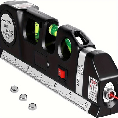 Multipurpose Laser Level Line Tool With Tape Measure And Cross Line For DIY And Home Projects Multipurpose Laser Level Line Tool With Tape Measure And Cross Line For DIY And Home Projects