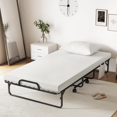 Cot Twin Size Folding Bed With Memory Foam Mattress And Pillow, Rollaway Guest Bed With Wheels, Portable & Compact Cot Twin Size Folding Bed With Memory Foam Mattress And Pillow, Rollaway Guest Bed With Wheels, Portable & Compact