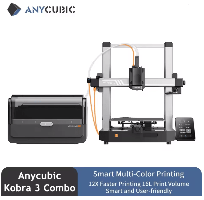 ANYCUBIC Kobra 3 Combo Multi Color FDM 3D Printer With High Speed And Large Build Volume ANYCUBIC Kobra 3 Combo Multi Color FDM 3D Printer With High Speed And Large Build Volume