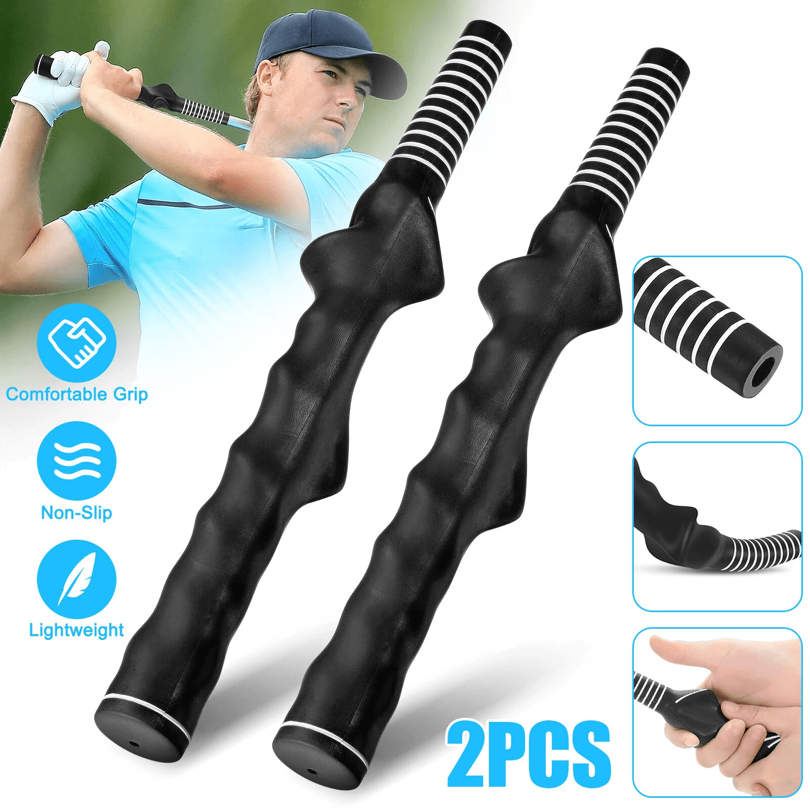Golf Grip Trainer For Right Hand, Standard Teaching Aid For Swing Correction, Training Grip For Practice Anywhere Golf Grip Trainer For Right Hand, Standard Teaching Aid For Swing Correction, Training Grip For Practice Anywhere