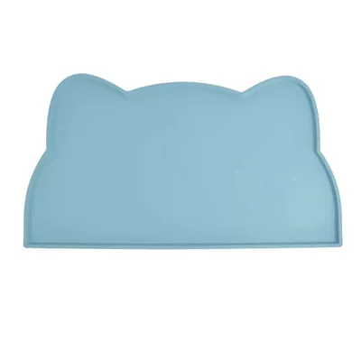 Non Slip Silicone Pet Food Mat Leak Proof, Anti Dirty Dog & Cat Bowl Pad, Dishwasher Safe & Eco Friendly blue