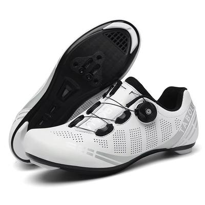 LiXingMing Road Cycling Shoes SPD Cleat Compatible Self Locking Bike Sneakers For Men & Women white 40