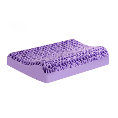 CerviGuard TPE Pectin Orthopedic Neck Pillow Washable Support Cushion 15.7 X 9.1 X 2.0 In (3.53 Lb) purple
