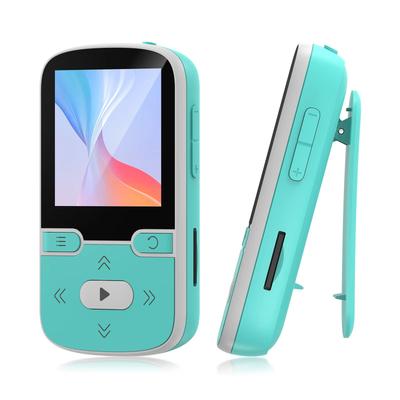 RUIZU X52 Bluetooth MP3 Player With Clip Portable Sports Music Player With 1.5" Display, FM Radio, Pedometer & TF Card green blutooth 64gb