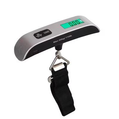 Digital Hanging Luggage Scale With LCD Display And 110lb Capacity For Travel And Baggage woven Tape