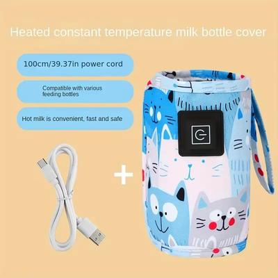 USB Milk Water Warmer, Travel Stroller Insulated Bag, Nursing Bottle Heater, Portable Bottle Feeding Warmer, Christmas, style B