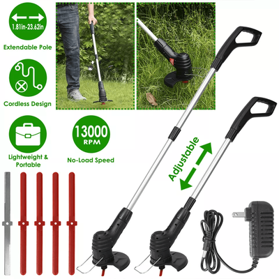 Electric Weed Grass String Trimmer Mower, Portable Garden Lawn Grass Edger With Rechargeable Battery And Extendable Pole Electric Weed Grass String Trimmer Mower, Portable Garden Lawn Grass Edger With Rechargeable Battery And Extendable Pole