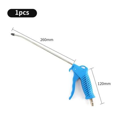 High Pressure Dust Blowing Gun, Pneumatic Hardware Tool With Extended Nozzles For Dust & Soot Removal long Sky Blue