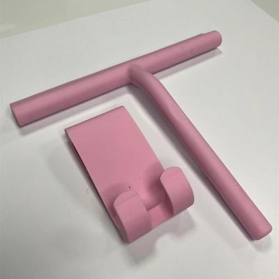 Shower Squeegee & Glass Clean Scraper Wall Hanging Mirror With Handle For Window, Floor & Household Cleaning pink