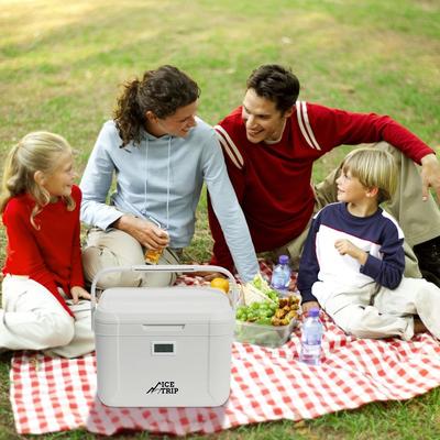 Portable Car Refrigerator Fridge Camping Cooler Box With Real Time Temperature Monitoring For Outdoor BBQ, Fishing Portable Car Refrigerator Fridge Camping Cooler Box With Real Time Temperature Monitoring For Outdoor BBQ, Fishing