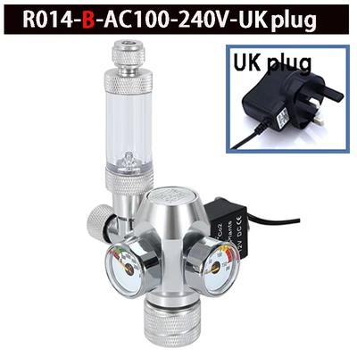 DIY Aquarium CO2 Regulator Kit With Electromagnetic Valve & Bubble Counter Precise CO2 Control For Fish Tanks r104 b uk Plug g5 8