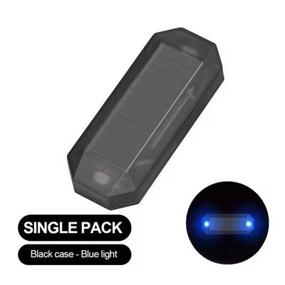Solar LED Car Warning Light Simulated Anti Theft Alarm Strobe Security Lamp blue